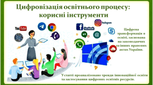 Цифровізація освітнього процесу: корисні інструменти