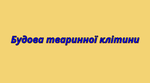 Інтерактивна презентація "Будова тваринної клітини"