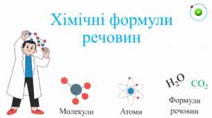 Презентація для учнів 7 класу на тему: «Хімічні формули речовин».