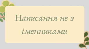 Презентація "Написання не з  іменниками"