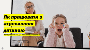 Як працювати з агресивною дитиною. Рекомендації для батьків та педагогів.