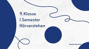 Німецька мова 9 клас перший семестр контроль аудіювання (9. Klasse I. Semester Hörverstehen "Einkunft in Berlin")