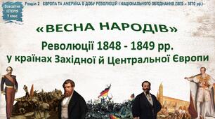 Презентація «Весна народів. Революції 1848 - 1849 рр. у країнах Західної й Центральної Європи»