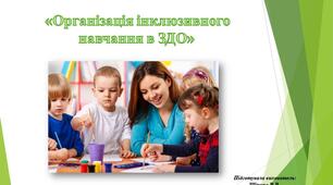 "Організація інклюзивного навчання в ЗДО"