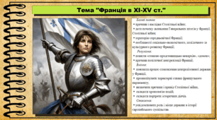 Франція в XI-XV ст. 7 клас (НУШ). Всесвітня історія. За підручником авторів Пометун О. та інші.