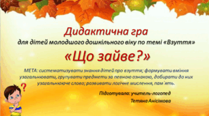 Дидактична гра "Що зайве?"
