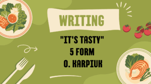 Writing "It's tasty" 5 form O. Karpiuk