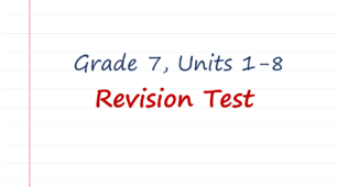 Prepare 7. Revision Test (Units 1-8)