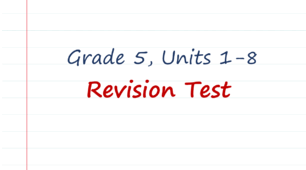 Prepare 5. Revision Test (Units 1-8)