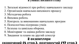 Звіт роботи ЗНВР за перший семестр 2024-2025 навчального року в умовах воєнного стану