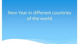 New Year in different countries of the world.  
