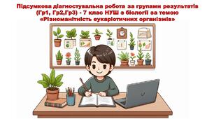 Діагностувальна робота з біології 7 клас НУШ за групами результатів - Гр1, Гр2,Гр3 (Підсумкова робота)