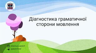 Діагностика граматичної сторони мовлення