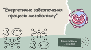 Енергетичне забезпечення процесів метаболізму