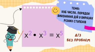 Куб числа. Порядок виконання дій у виразах, що містять квадрат і куб числа