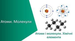 Презентація з уроку Хімія для 7 класу НУШ на тему «Атоми. Молекули»