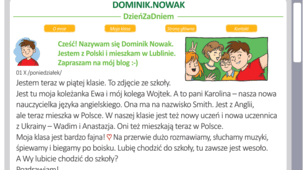 CZYTAMY TEKST I ROBIMY ZADANIA DO NIEGO
