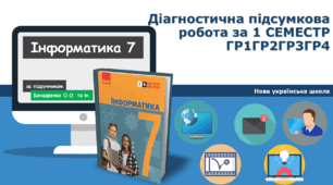 7-клас інформатика НУШ Діагностична підсумкова робота за 1 семестр ГР1ГР2ГР3ГР4