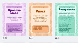Українська література 5 НУШ Плакати "Теорія літератури" (50 шт)