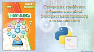 7 клас 31 урок НУШ. Створення графічних зображень на вікні. Використання процедур для малювання
