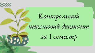 Презентація "Контрольний текстовий диктант за І семестр"