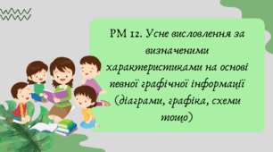 Презентація "РМ 12. Усне висловлення за визначеними характеристиками на основі певної графічної інформації (діаграми, графіка, схеми тощо)"