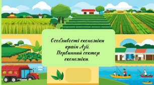 Особливості економіки країн Азії. Первинний сектор економіки 10 клас Географія