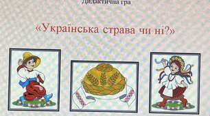 Дидактична гра - " Українська страва чи ні ?"