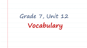 Prepare 7. Unit 12. Vocabulary