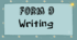 Form 9. Writing / I семестр