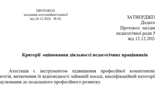 Протокол №2 засідання атестаційної комісії