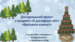 Дослідницький  проєкт "Врятуємо ялинку!"