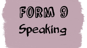 Form 9. Speaking / I семестр