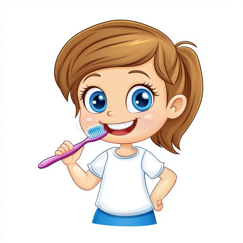 Cartoon Girl Brushing Her Teeth Stock Illustrations – 270 Cartoon Girl Brushing Her Teeth Stock Illustrations, Vectors & Clipart - Dreamstime