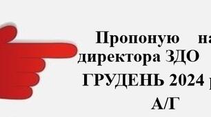 Накази директора (керівника) ЗДО. Грудень 2024  - а/г/
