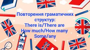 Граматичні структури: There is/There are;How much,How many; some/any 