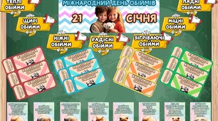 Міжнародний день обіймів 21 січня. Оформлення + матеріали