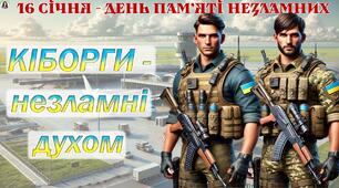 16 січня - День вшанування пам'яті Кіборгів. Анімована презентація.