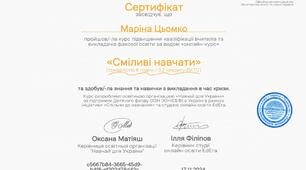 Соціальний педагог. Підвищення кваліфікації. Онлайн-курс "Сміливі навчати".