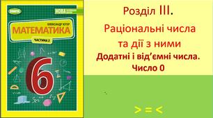Додатні і від'ємні числа. Число 0