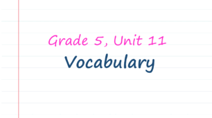 Prepare 5. Unit 11. Vocabulary