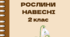 Вибірковий диктант "РОСЛИНИ НАВЕСНІ" 2 клас