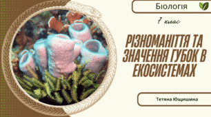 Різноманіття та значення губок в екосистемах. 7 клас. НУШ