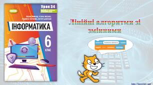 6 клас 34 урок НУШ. Лінійні алгоритми зі змінними