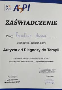  Проходження навчання з виявлення синдромів Аутизму та праця з дітими з підтвердженим діагнозом Аутизму 