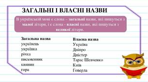 Власні  та загальні  назви