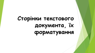 Інструктаж з БЖД. Сторінки текстового документа та їх форматування.