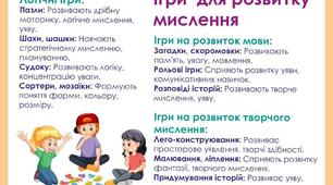 Ігри для розвитку мислення 