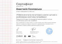 Робота вчителя початкових класів з дітьми з особливими потребами