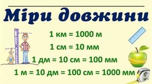 «Одиниці довжини. Співвідношення між одиницями довжини. Розв'язання задач»